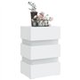vidaXL Comodino con Luci LED Bianco 45x35x67 cm in Legno Multistrato