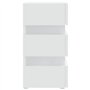 vidaXL Comodino con Luci LED Bianco 45x35x67 cm in Legno Multistrato