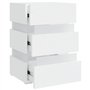 vidaXL Comodino con Luci LED Bianco 45x35x67 cm in Legno Multistrato