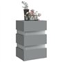 vidaXL Comodino con Luci LED Grigio 45x35x67 cm in Legno Multistrato