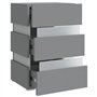vidaXL Comodino con Luci LED Grigio 45x35x67 cm in Legno Multistrato