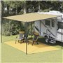 vidaXL Tapis de tente beige 300 x 600 cm – Tapis de camping en polyéthylène haute densité pour tentes, caravanes ou terrasses – 