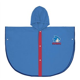 CERDÁ LIFE'S LITTLE MOMENTS Poncho imperméable Sonic pour Enfants, Bleu, 3-4 Ans Garçon