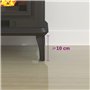 vidaXL Plaque de Verre de Cheminée Demi-Rond Revêtement de Sol Plancher Plaque de Base de Foyer Protection Contre Etincelles 120