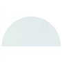 vidaXL Plaque de Verre de Cheminée Demi-Rond Revêtement de Sol Plancher Plaque de Base de Foyer Protection Contre Etincelles 120