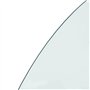 vidaXL Plaque de Verre de Cheminée Demi-Rond Revêtement de Sol Plancher Plaque de Base de Foyer Protection Contre Etincelles 120