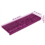 vidaXL Tapis d'Escalier 10 pcs, Moquettes de Marches Antidérapantes, Protections d'Escalier, Décorations Intérieur, 65x21x4 cm V