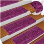 vidaXL Tapis d'Escalier 10 pcs, Moquettes de Marches Antidérapantes, Protections d'Escalier, Décorations Intérieur, 65x21x4 cm V