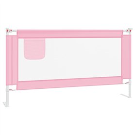 vidaXL Barrière de lit pour enfant Rose 160 x 25 cm Tissu