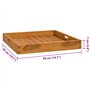 Plateau de service en teck massif 50x50 cm