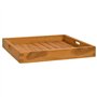 Plateau de service en teck massif 50x50 cm
