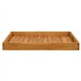 vidaXL Plateau de service en bois de teck massif – Grande taille de 70,1 x 70,1 cm, finition poncée fine, durable et durable, av