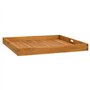 vidaXL Plateau de service en bois de teck massif – Grande taille de 70,1 x 70,1 cm, finition poncée fine, durable et durable, av