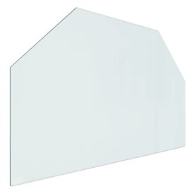 vidaXL Plaque de Verre pour Cheminée Hexagonale Revêtement de Sol Plancher Plaque de Base de Foyer Protection Contre Etincelles 
