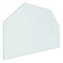 vidaXL Plaque de Verre pour Cheminée Hexagonale Revêtement de Sol Plancher Plaque de Base de Foyer Protection Contre Etincelles 
