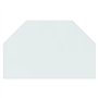 vidaXL Plaque de Verre pour Cheminée Hexagonale Revêtement de Sol Plancher Plaque de Base de Foyer Protection Contre Etincelles 