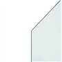 vidaXL Plaque de Verre pour Cheminée Hexagonale Revêtement de Sol Plancher Plaque de Base de Foyer Protection Contre Etincelles 