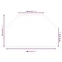vidaXL Plaque de Verre pour Cheminée Hexagonale Revêtement de Sol Plancher Plaque de Base de Foyer Protection Contre Etincelles 