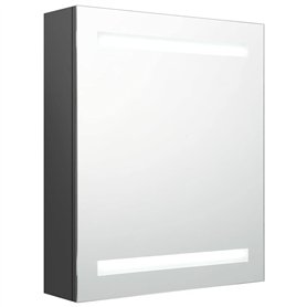 vidaXL Armoire de Salle de Bain à Miroir LED Meuble de Rangement Miroir de Courtoisie Armoire Murale Armoire à Pharmacie Maison 