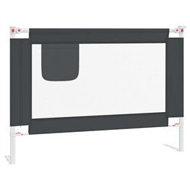 vidaXL Barrière de Sécurité de Lit d'enfant Protection de Lit Bébé Tout-Petits Chambre à Coucher Maison Intérieur Gris Foncé 90x