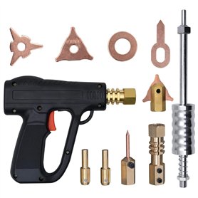 vidaXL Kit de Soudeur d'Extracteur de Bosses 20 pcs Outils de Réparation Automobile Marteau à Inertie Carrosserie de Voiture Véh