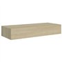 vidaXL viaXL Étagère murale avec tiroir 60 x 23,5 x 10 cm MDF chêne