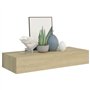 vidaXL viaXL Étagère murale avec tiroir 60 x 23,5 x 10 cm MDF chêne