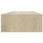 vidaXL viaXL Étagère murale avec tiroir 60 x 23,5 x 10 cm MDF chêne