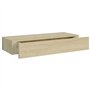vidaXL viaXL Étagère murale avec tiroir 60 x 23,5 x 10 cm MDF chêne