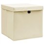 vidaXL 4X Boîtes de Rangement à Couvercles Pliable Organisateur Bac de Stockage Coffre de Rangement Foulards Chaussettes sous-vê