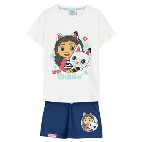 CERDÁ LIFE'S LITTLE MOMENTS T'shirt et Short Gabby's Dollhouse Ensemble t-Shirt, Blue and White, Standard Girl's