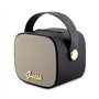 CG MOBILE Guess Haut-Parleur sans Fil avec poignée en Cuir PU 4G Script Logo, Bluetooth Version 5.3, 4 Heures de Lecture, Son de
