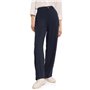 STREET ONE A377581 Pantalon Taille Haute, Bleu Foncé, 40W x 32L Femme