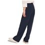 STREET ONE A377581 Pantalon Taille Haute, Bleu Foncé, 40W x 32L Femme