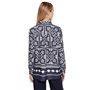 STREET ONE A344664 Chemisier en Satin Imprimé, Bleu Foncé, 40 Femmes T-Shirt, Multicolore