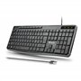 NGS Spectra French - Clavier Ultra Slim Silencieux USB-A, Résistant aux Éclaboussures, Touches Multimédia, Anti-Usure, 10 Millio