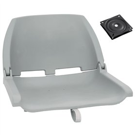 vidaXL Ensemble de sièges de bateau pliables lot de 2 gris, chaise de bateau, siège de bateau capitaine, chaise de bateau pliabl
