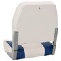 vidaXL Ensemble de sièges de bateau pliables 2 pcs oreiller bleu blanc, chaise de bateau, siège de bateau capitaine, chaise de b