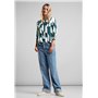 STREET ONE A321954 T-Shirt Imprimé, Vert Sapin, 48 Femmes, Multicolore