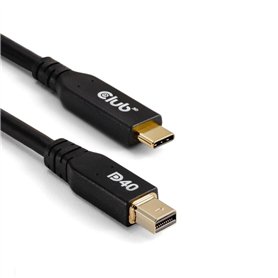 CLUB3D CAC-1561 câble DisplayPort 2 m Mini DisplayPort USB Type-C Noir
