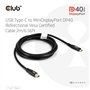 CLUB3D CAC-1561 câble DisplayPort 2 m Mini DisplayPort USB Type-C Noir