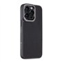 Tactical Coque originale pour iPhone 15 Pro 6,1 Pouces en Tissu Coque avec Absorption des Chocs et Anti-Rayures (Noir)
