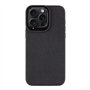 Tactical Coque originale pour iPhone 15 Pro 6,1 Pouces en Tissu Coque avec Absorption des Chocs et Anti-Rayures (Noir)