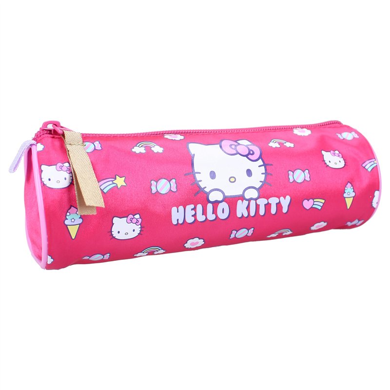 Trousse Hello Kitty Follow The Rainbow, rose bonbon, Design :
