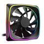 Sharkoon Ventilateur de boîtier 120 mm ARGB PWM avec lumières requins RVB PWM Noir Cadre modulaire Roulement dynamique fluide Re