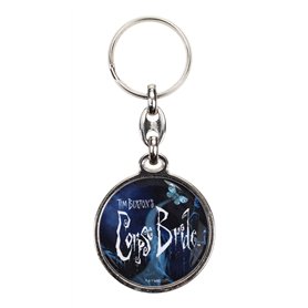 SD TOYS - Logo porte-clés rond métal la mariée cadaver, multicolore, S