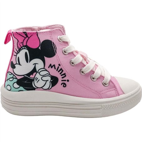 CERDÁ LIFE'S LITTLE MOMENTS Loneta Altas – Zapatillas Minnie 8-14 Años Antideslizante Basket, Rose, 31 EU