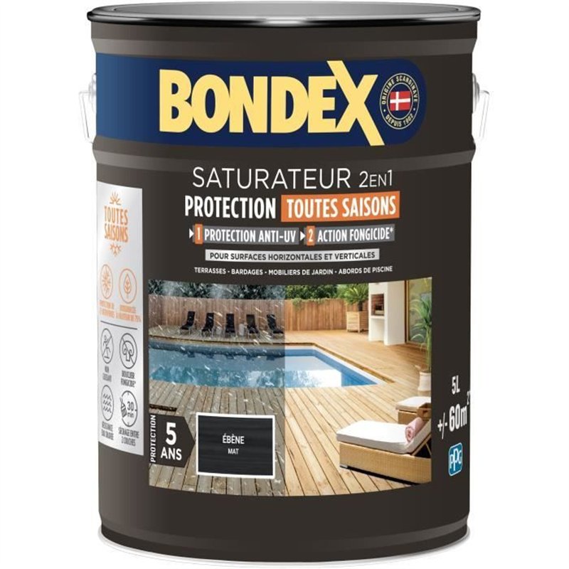 Saturateur 2 en 1 - BONDEX - Ebene mat - 5 L
