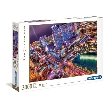 Puzzle - CLEMENTONI - Las Vegas - 2000 pieces - Images captivantes - Dimensions 97