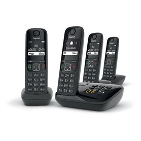 GIGASET Téléphone Fixe AS690 A Quattro Noir